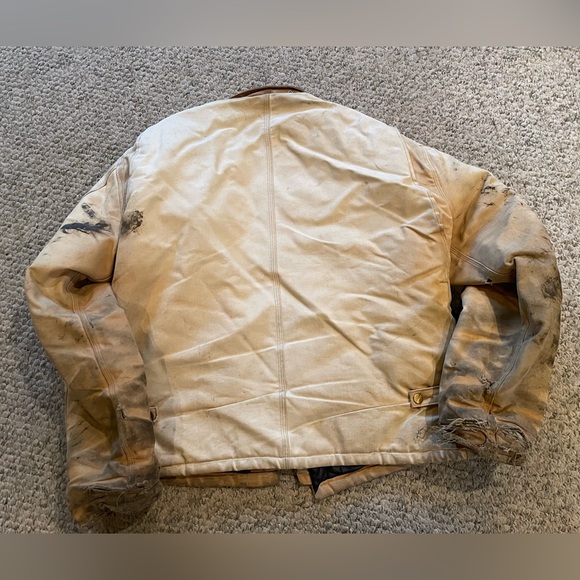 Carhartt Coat Mens LargeT Detroit Arctic Vintage Streetwear Quilted Duck Utility - Picture 5 of 5
